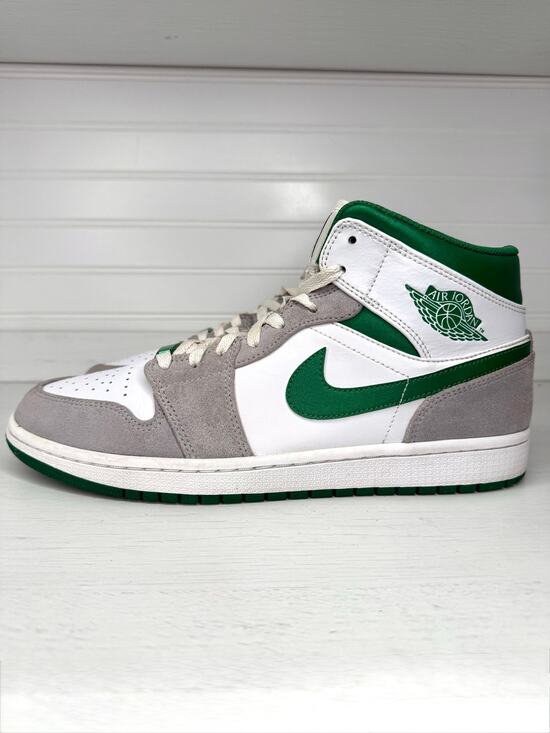 Air Jordan Other - Air Jordan 1 Mid SE Grey Pine Green DC7294-103 Men’s Size 11 White Grey
